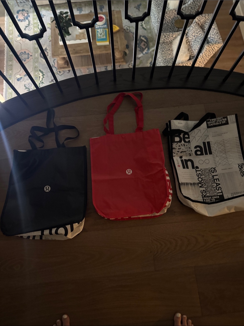 lululemon athletica Black Tote Bag with Logo